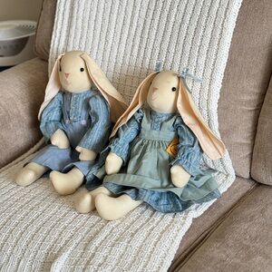 Vintage style bunny boy girl set
